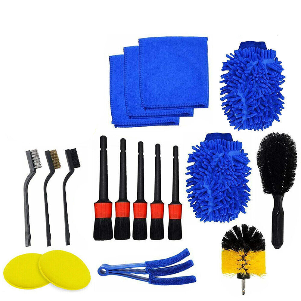 Car Detailing Cleaning Kit - 18 Pcs Set for Effective Cleaning and Maintenance of Your Vehicle - Gearhead Graphics